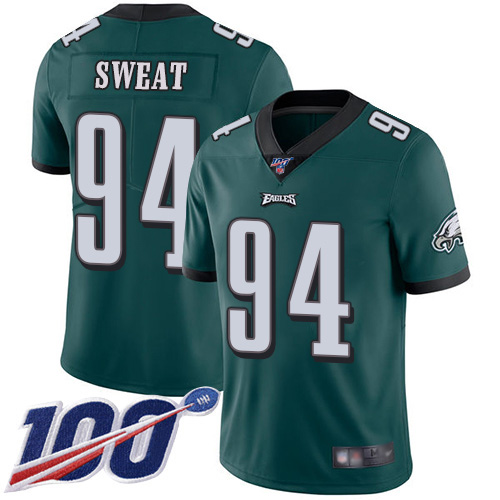 Men Philadelphia Eagles #94 Josh Sweat Midnight Green Team Color Vapor Untouchable NFL Jersey Limited Player